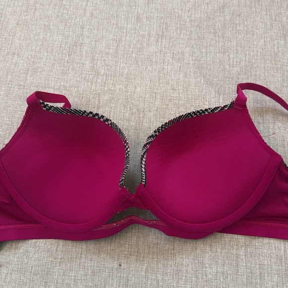 Victoria's Secret Very‎ Sexy Padded Push Up Bra plaid Strappy Houndstooth 32DD - Picture 2 of 6